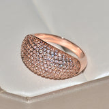 Inlaid Diamond Gold Ring For Women Wedding Party Jewelry