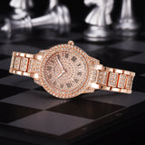 Luxury Inlaid Diamond Watche Watch Women Gold WristWatche Bracelet Jewelry