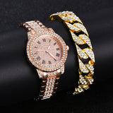 Luxury Inlaid Diamond Watche Watch Women Gold WristWatche Bracelet Jewelry