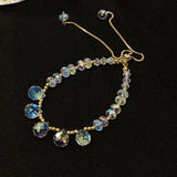 Clear Beaded Crystal Bracelet For Women Wedding Jewelry