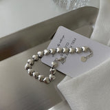 Elegant Heart Bangles Bracelets For Women 925 Silver Party Jewelry