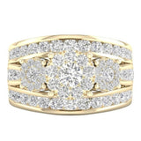 Luxury Twist Zircon Ring Set Women Engagement Jewelry