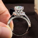 0.50 White Sapphire Engagement Ring for Women Jewelry