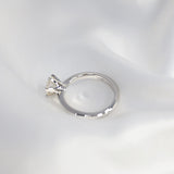 1 Ct D Moissanite Wedding Ring For Women 18K White Gold Jewelry