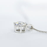 1 CARAT MOISSANITE BRIDAL PENDANT NECKLACE FOR WOMEN 925 SILVER PARTY JEWELRY
