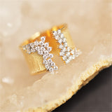 Vintage White Sapphire Gemstone Ring Engagement Women Jewelry