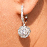 Full Bling Zircon Wedding Earrings for Women Jewelry
