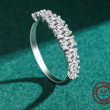 Dazzling White Sapphire Ring For Women 925 Silver Wedding Jewelry