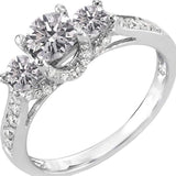 3Ct Moissanite Engagement Ring 925 Silver for Women Wedding Jewelry