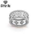 Luxury Clover Zircon Engagement Ring Women Wedding Jewelry