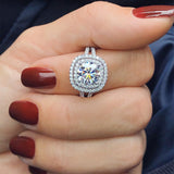 Classic Zircon Engagement Ring Wedding Bands Women Jewelry