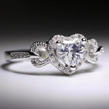 Bridal Heart Engagement Ring For Women Wedding Jewellery
