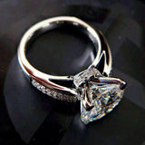 Classic Engagement Ring for Women Zircon Anniversary Gift Jewelry
