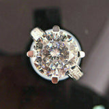 Classic Engagement Ring for Women Zircon Anniversary Gift Jewelry
