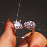 Luxury Bling Zircon Gemstone Engagement Ring for Women Wedding Jewelry