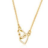 Romantic Heart Pendant Necklace For Women Gold Wedding Jewelry