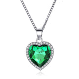 Romantic Heart Pendant Necklace For Women Gold Wedding Jewelry