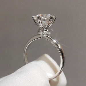 Classic White Moissanite Bridal Ring for Women Wedding Jewelry