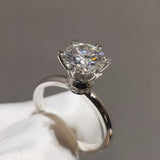 2 Carat White Moissanite Gemstone S925 Ring for Women Wedding Jewelry