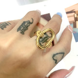 Unique Infinite Gold Ring For Women Jewelry Anniverssary Party Gift
