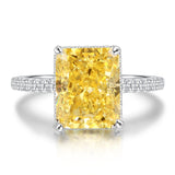 Moissanite Gemstone Engagement Ring 925 Silver Wedding Fine Jewelry