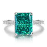 Moissanite Gemstone Engagement Ring 925 Silver Wedding Fine Jewelry