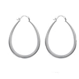 Big Circle Hoop Earrings 925 Silver For Women Gift Charm Anniverssary Jewelry