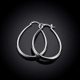 Big Circle Hoop Earrings 925 Silver For Women Gift Charm Anniverssary Jewelry