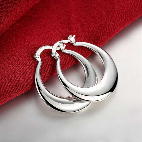 Big Circle Engagement Hoop Earrings For Women Wedding Jewelry