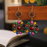 Vintage Sun Flower Earrings Ethnic Boho Women Anniverssary Jewelry