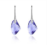 Purple Gemstone Stud Earrings 925 Sterling Silver Women's Wedding Jewelry
