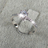 Luxury 925 sterling Silver Engagement ring Women Wedding Jewelry
