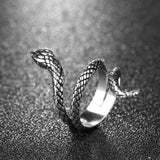 Vintage Silver Snake Ring For Women Anniverssary Jewelry