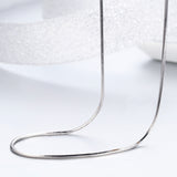 Slim Link Chain Necklace 925 Silver Women's Wedding Jewelry