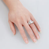Amethyst Gemstone Engagement Ring Silver Women Wedding Jewelry