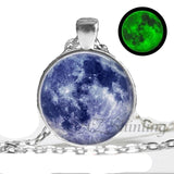Glowing Moon Pendant Necklace Eclipse Women Jewelry