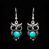 3Pcs Vintage Silver Jewelry set Owl Necklace for Women gift Jewelry