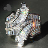 5 CT White Sapphire Ring Silver Women Wedding Jewelry