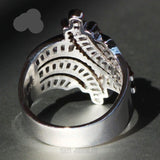 4.4 CT White Sapphire Ring Silver Women's Wedding Jewelry