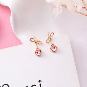 Rhinestone-Long-Pendientes_Drop-EarringsLong Rhinestone Drop Earrings Heart For Women Wedding Jewelry
