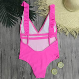 One Shoulder Summer Lace Monokini Beachwear Women Swimwear