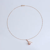 18K Rose Gold Chocolate Necklace Clavicle Chain For Women