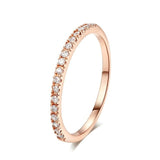 Luxurious Rose Gold Wedding Zircon Ring Women's Jewelry