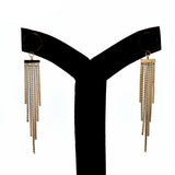 Rose Gold Chain Tassel Earrings For Women Drop Party Dance Jewelry