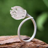 Natural Crystal Handmade 925 Sterling Silver Fine Jewelry Lily of the Valley Flower Rings For Women