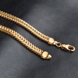 Smooth 18K Gold Chain Necklace Women Party Anniverssary Jewelry
