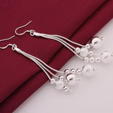 Unique Dangle Pendant Earrings Silver for Women Wedding Jewelry