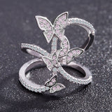 Butterfly Sapphire Gemstone Ring for Women Wedding Jewelry