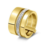 Luxury White Sapphire Ring Set Women Engagement Jewelry