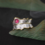 Luxury Leaf Ring 925 Sterling Silver Women's Fine Jewelry